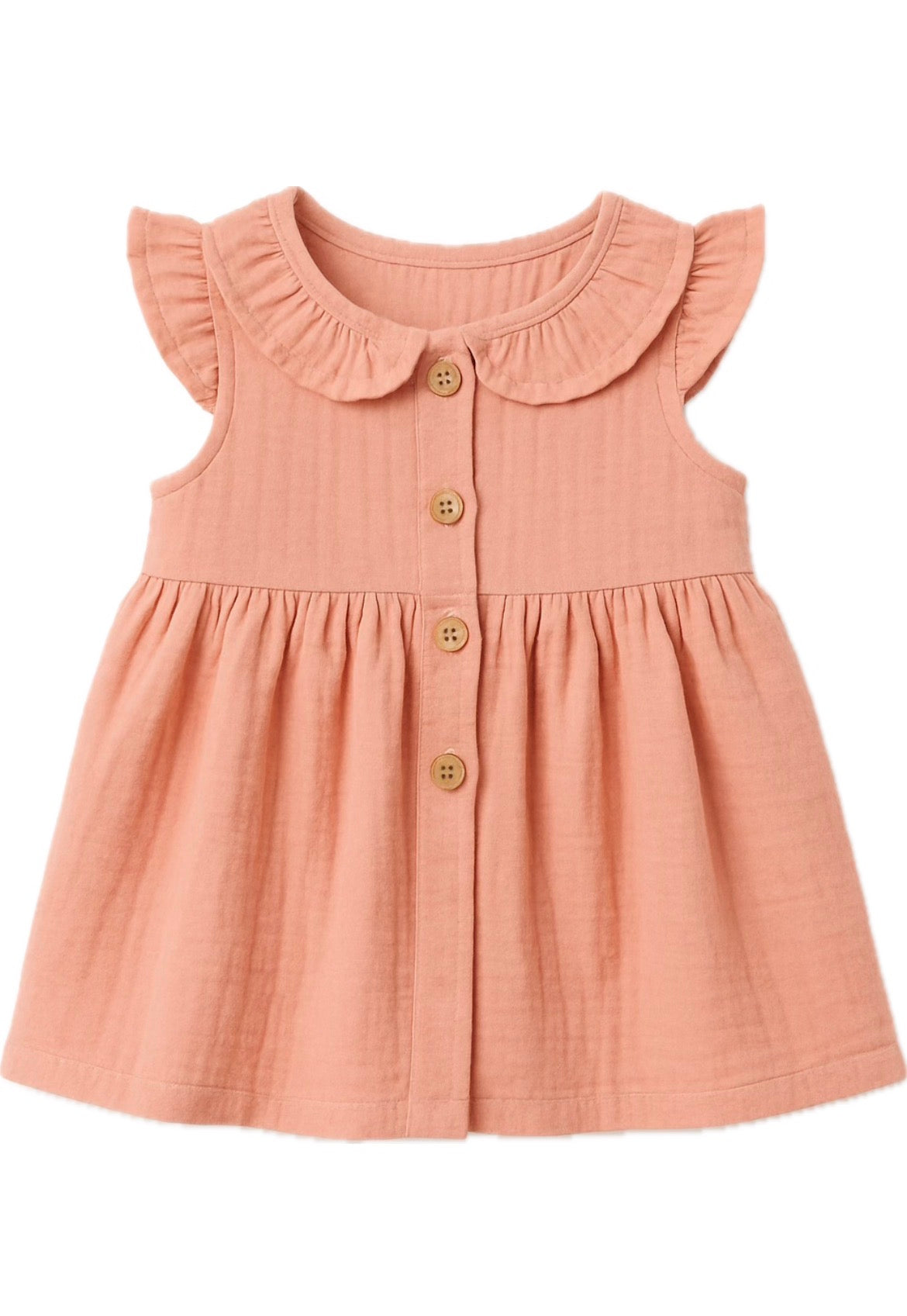 SOFT COTTON PINK FROCK – BABY GIRL WEAR